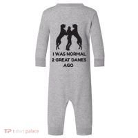 Funny Great Dane Shirts Woman I Was Normal 2 Great Danes Ago Infant Fleece One Piece thumb 0