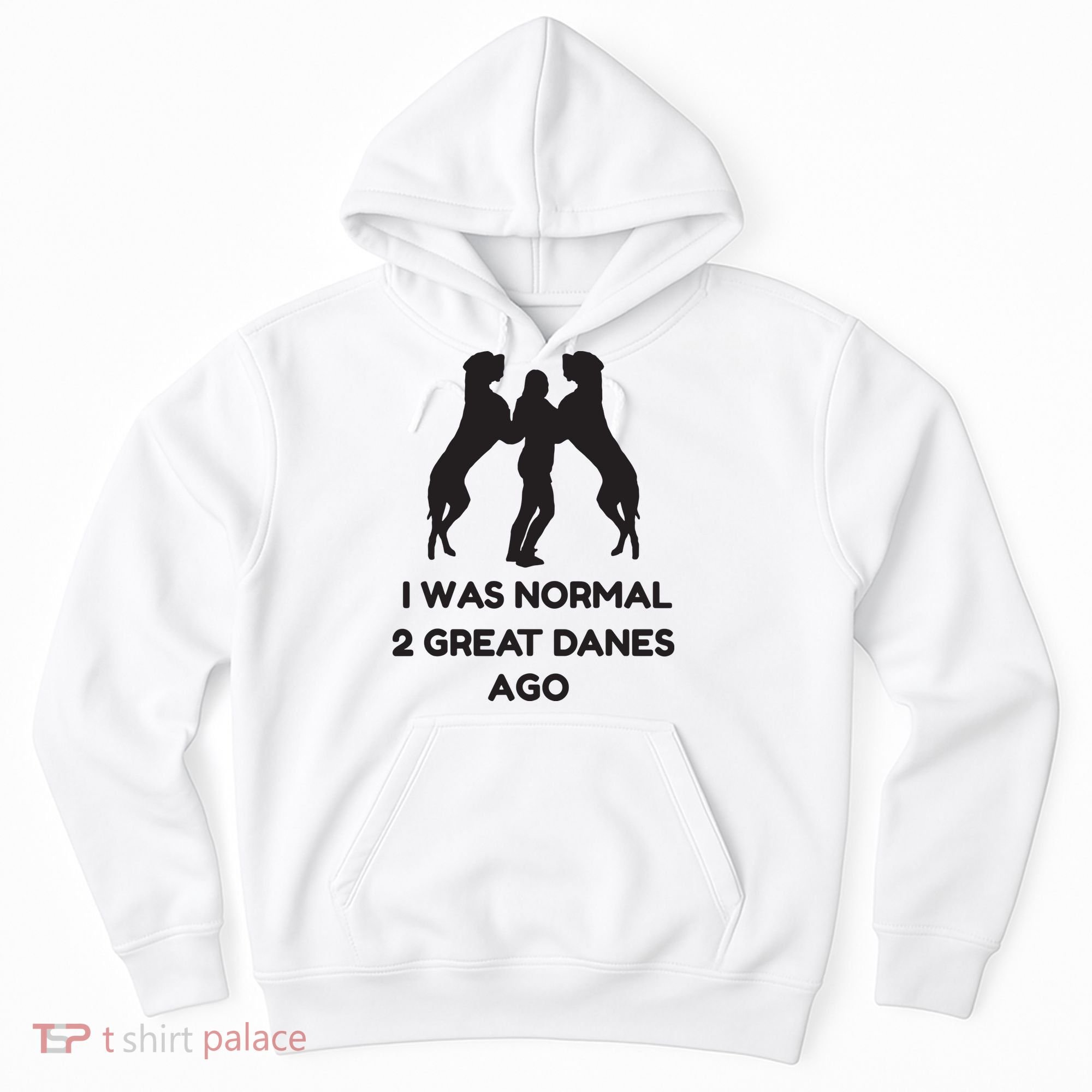 Funny Great Dane Shirts Woman I Was Normal 2 Great Danes Ago Hoodie