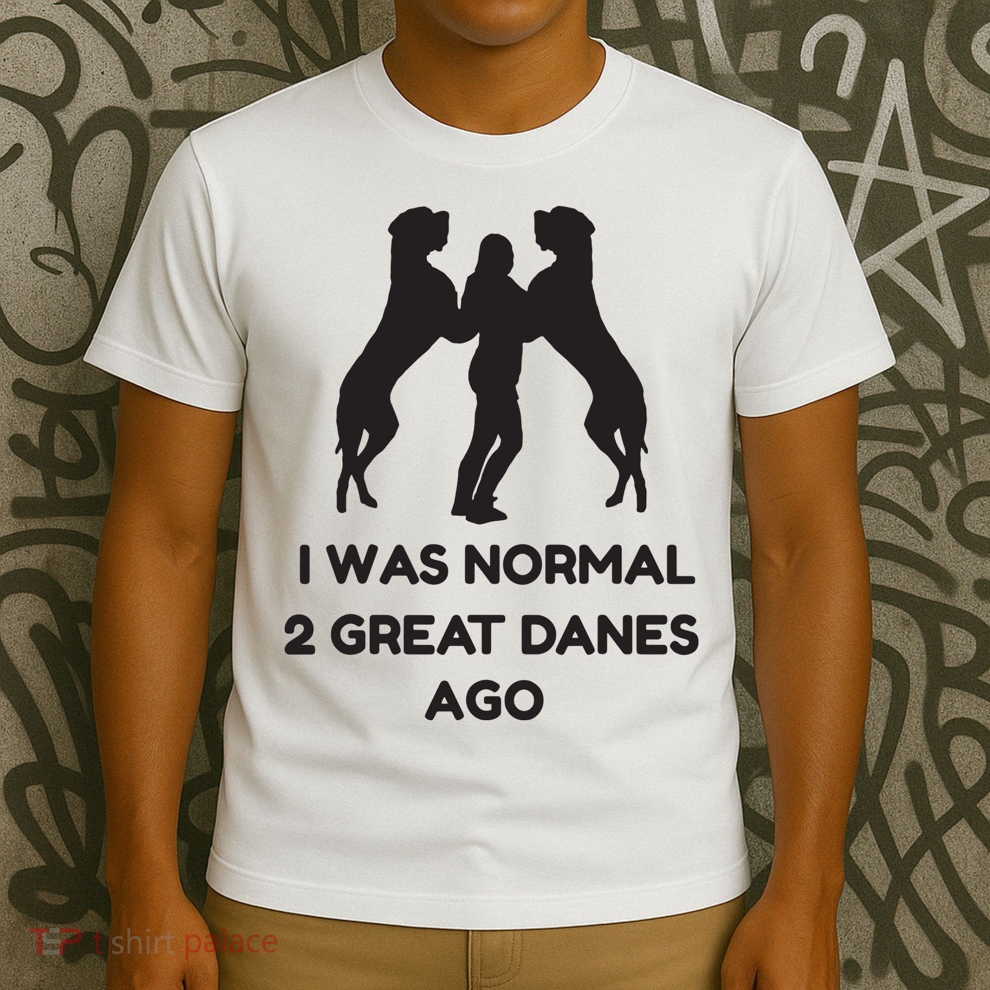 Funny Great Dane Shirts Woman I Was Normal 2 Great Danes Ago T-Shirt