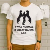 Funny Great Dane Shirts Woman I Was Normal 2 Great Danes Ago T-Shirt thumb 6