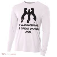 Funny Great Dane Shirts Woman I Was Normal 2 Great Danes Ago Cooling Performance Long Sleeve Crew thumb 0