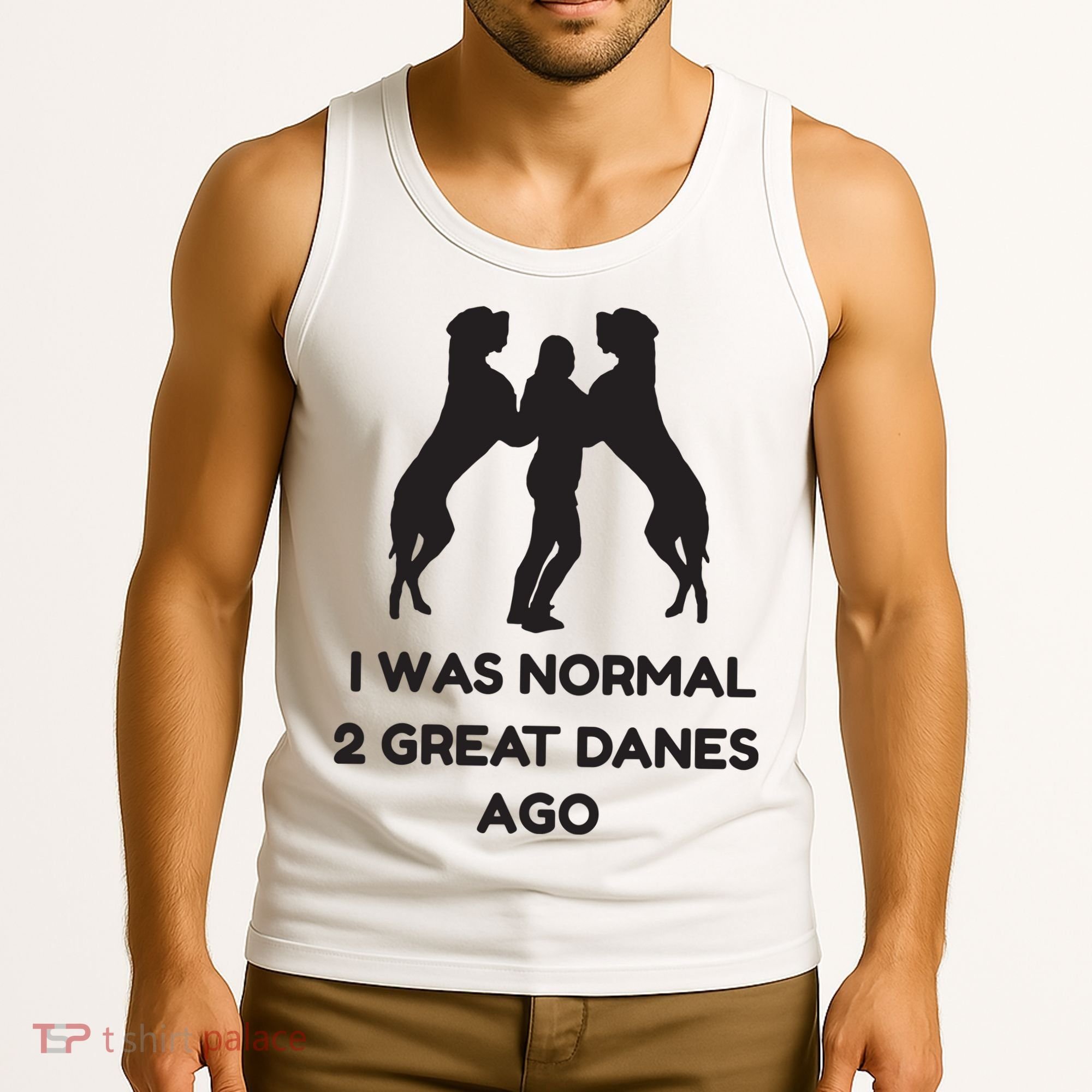 Funny Great Dane Shirts Woman I Was Normal 2 Great Danes Ago Tank Top