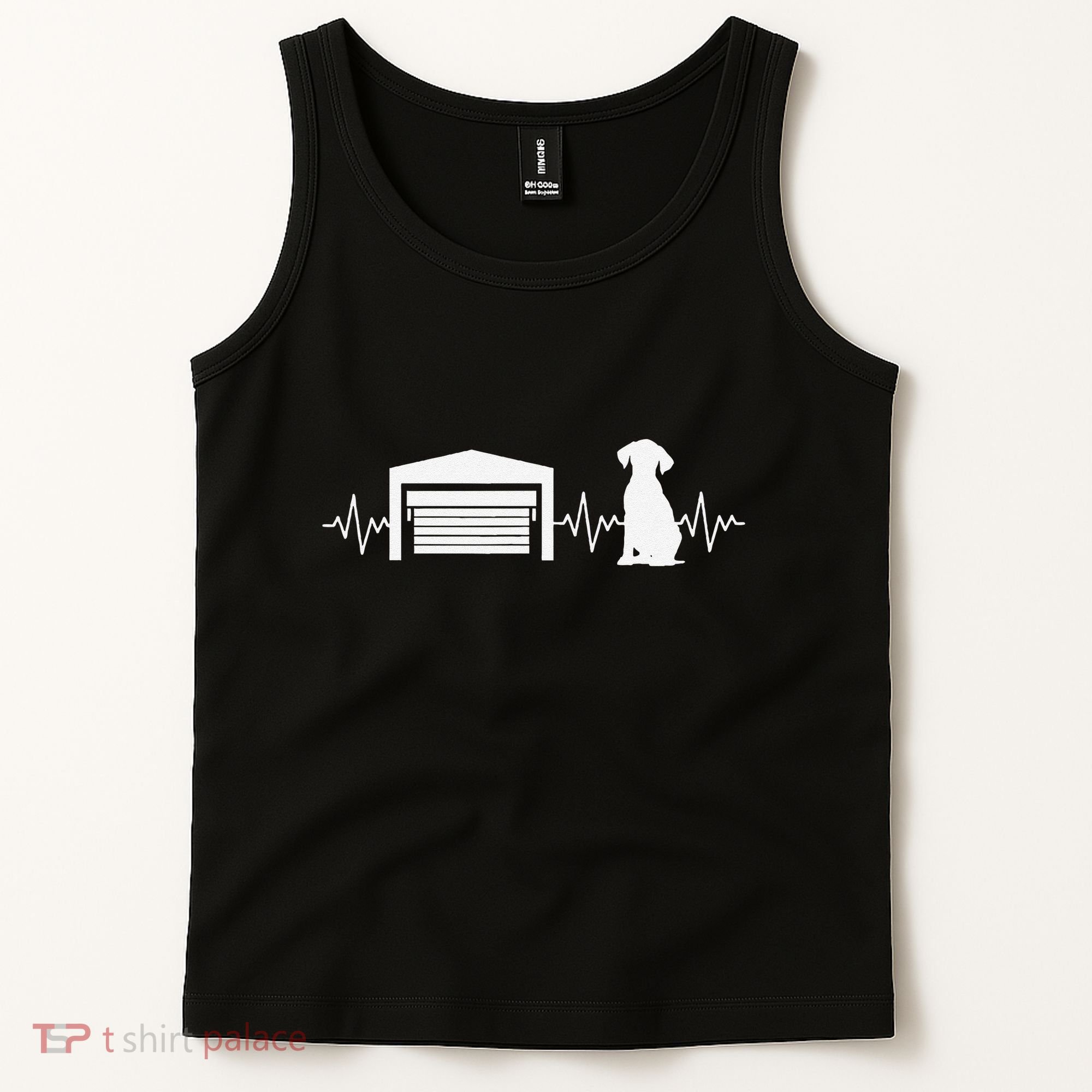 Funny Garage Door Installer Application Day Dog Garage Door Tank Top