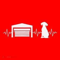 Funny Garage Door Installer Application Day Dog Garage Door Santa Hat thumb 1