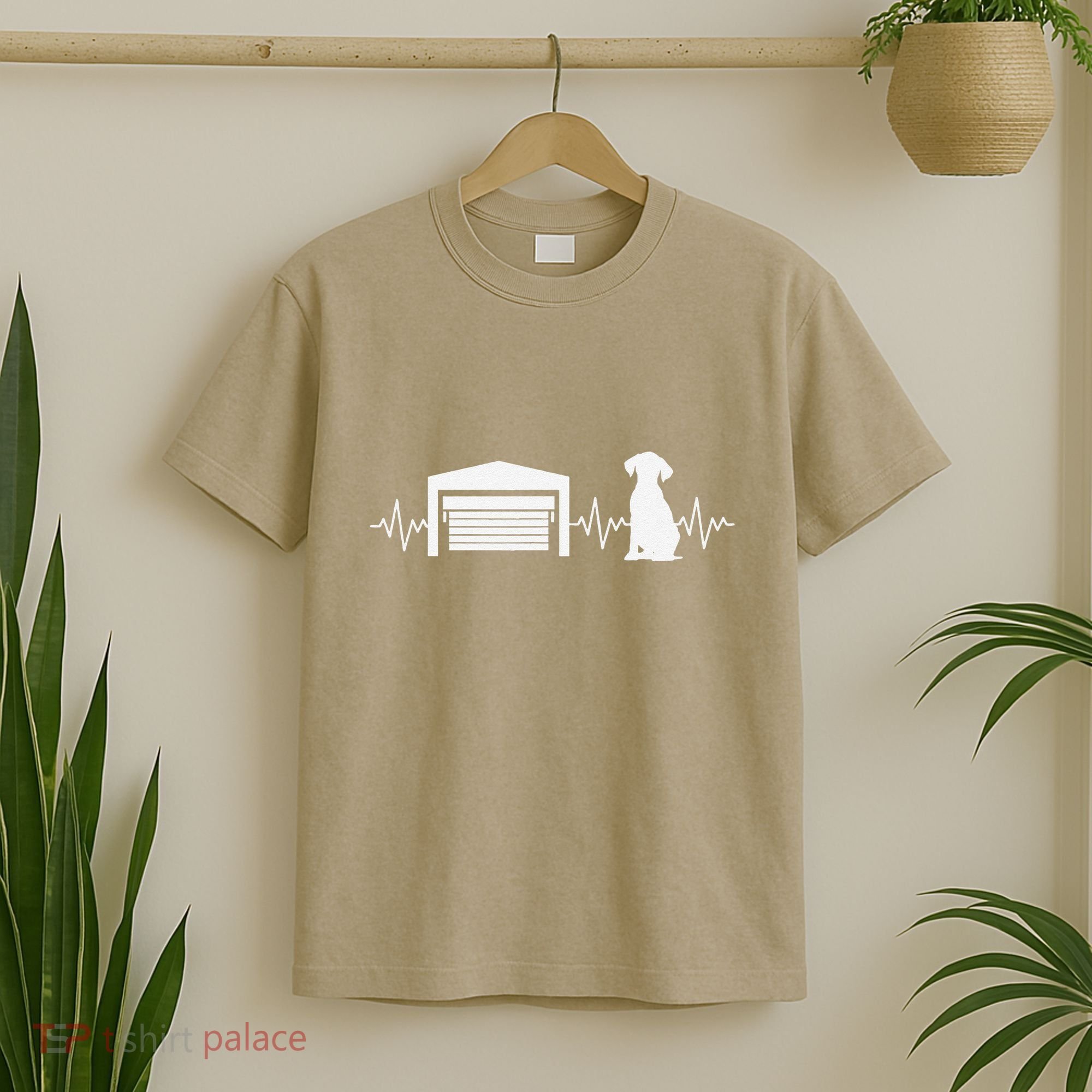 Funny Garage Door Installer Application Day Dog Garage Door T-Shirt