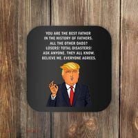 Funny Great Dad Donald Trump Father's Day Gift Tee Coaster thumb 0