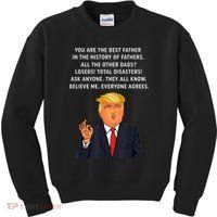 Funny Great Dad Donald Trump Father's Day Gift Tee Kids Sweatshirt thumb 0