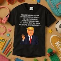 Funny Great Dad Donald Trump Father's Day Gift Tee Kids T-Shirt thumb 3