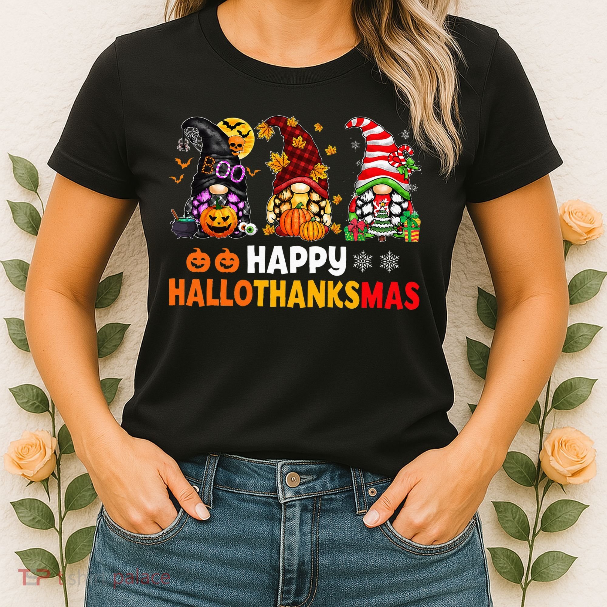 Festive Gnome Decorations for the Holiday Season Women's T-Shirt