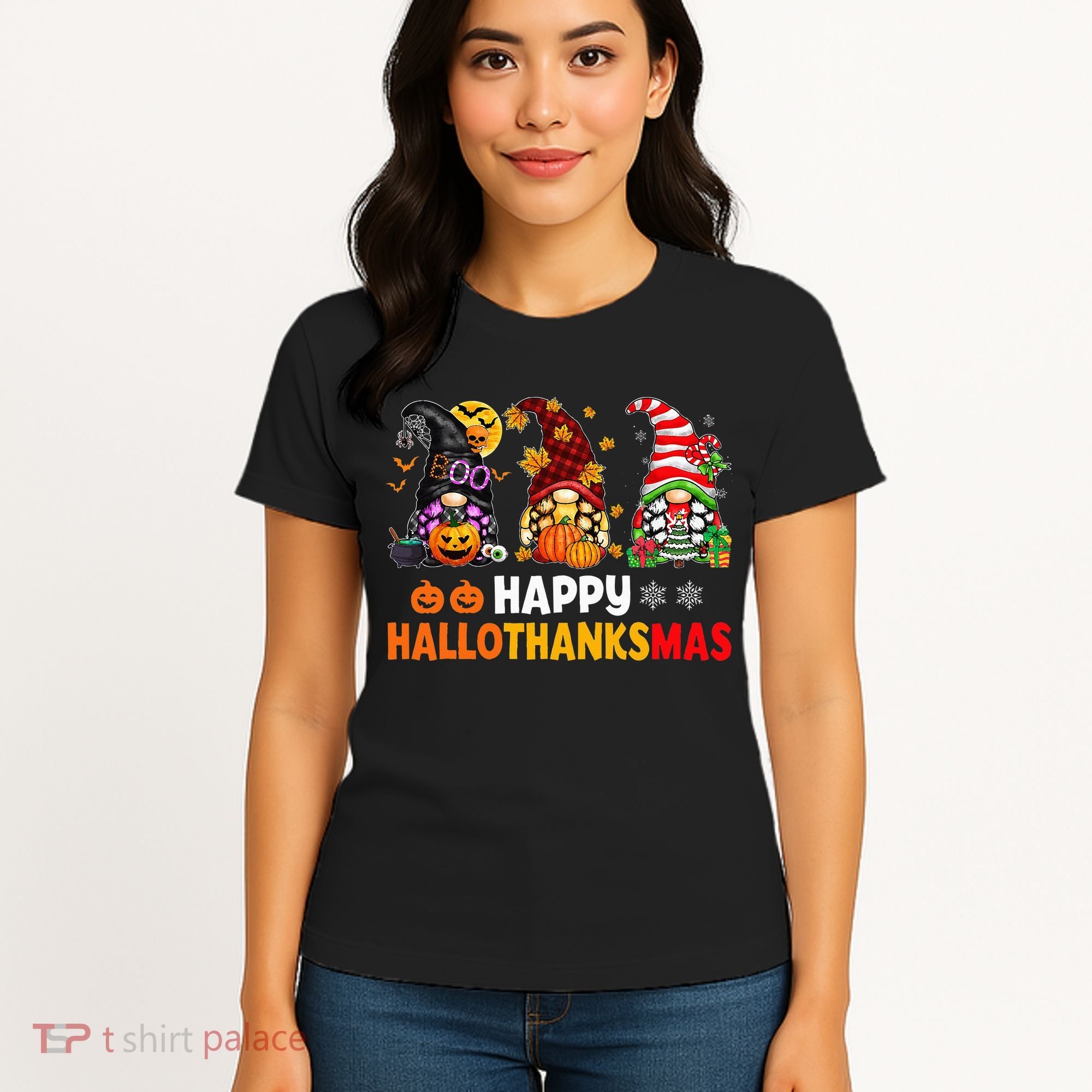 Festive Gnome Decorations for the Holiday Season Women's T-Shirt