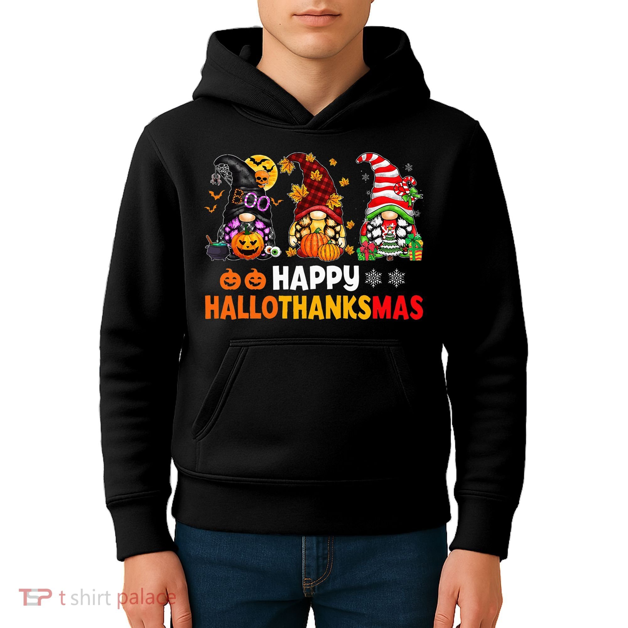 Festive Gnome Decorations for the Holiday Season Kids Hoodie