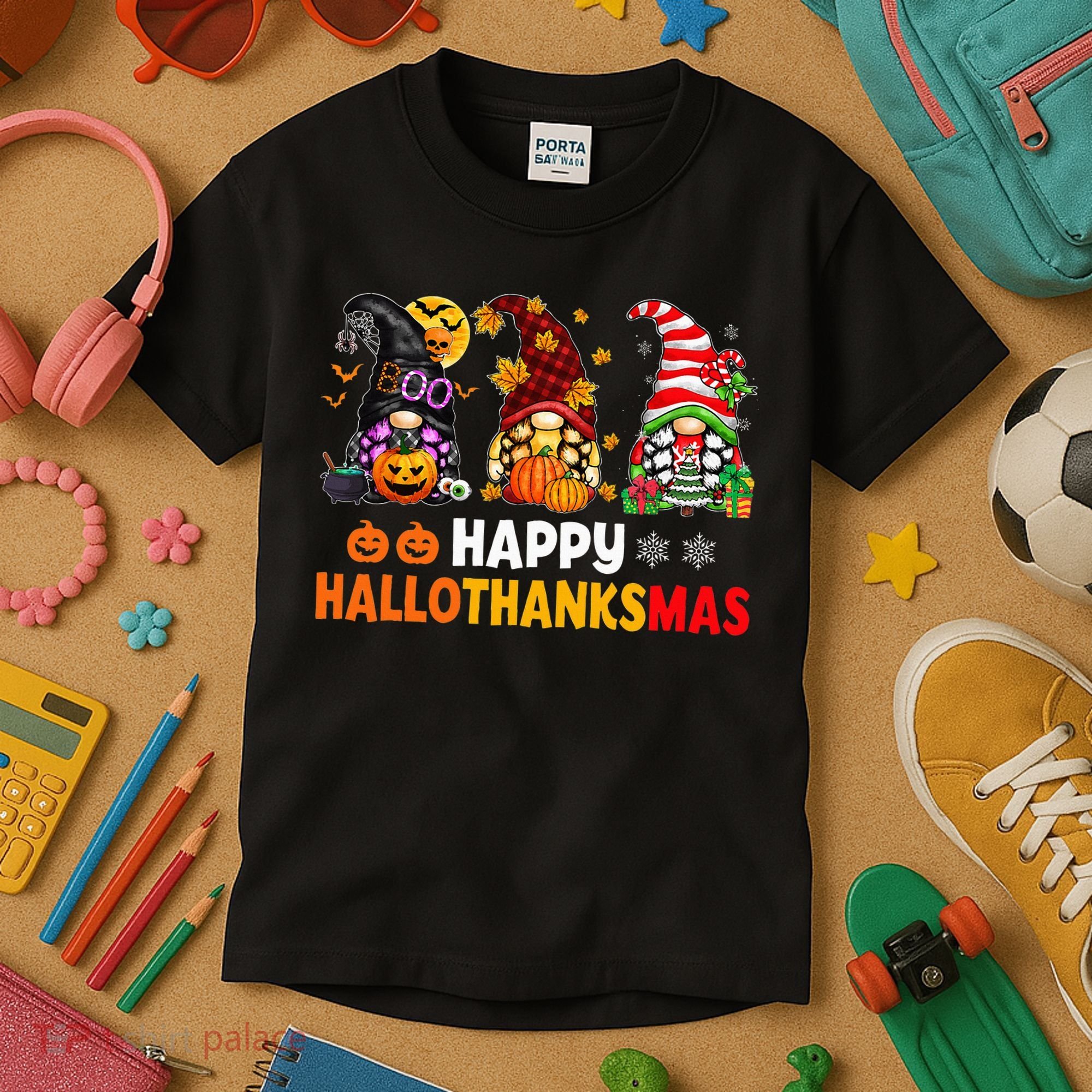 Festive Gnome Decorations for the Holiday Season Kids T-Shirt