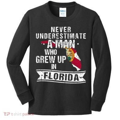 Flo Grown Design For Men Native Florida Kids Long Sleeve Shirt