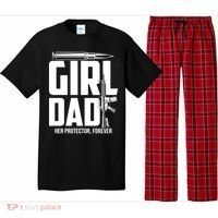 Funny Girl Dad Her Protector Forever Funny Father Gift Of Pajama Set thumb 0