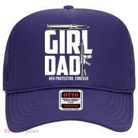 Funny Girl Dad Her Protector Forever Funny Father Gift Of Hat thumb 0