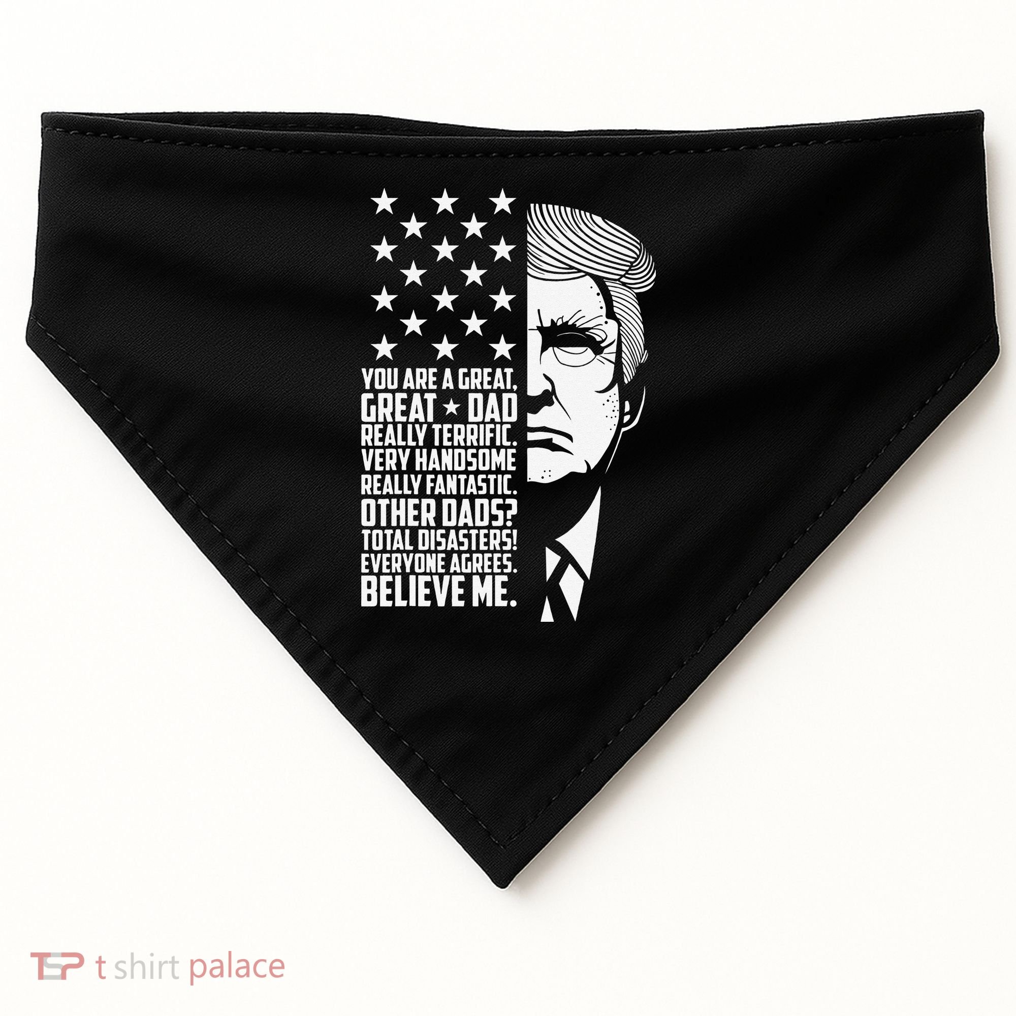 Funny Great Dad Donald Trump Father's Day Gift USA-Made Doggie Bandana