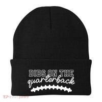 Football Girlfriend Dibs On The Quarterback Beanie thumb 0