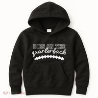 Football Girlfriend Dibs On The Quarterback Kids Hoodie thumb 0