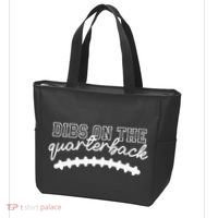 Football Girlfriend Dibs On The Quarterback Tote Bag thumb 3