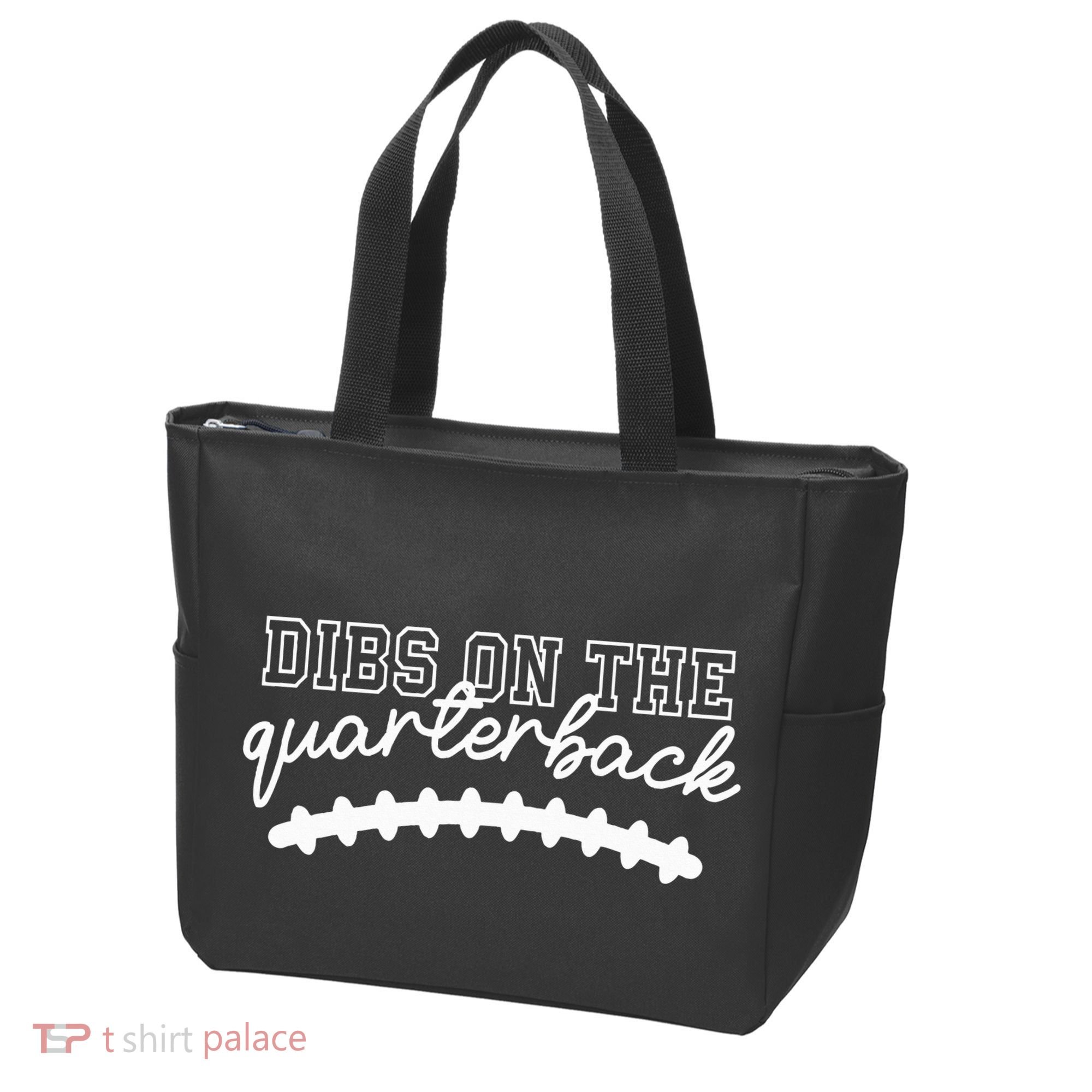Football Girlfriend Dibs On The Quarterback Tote Bag