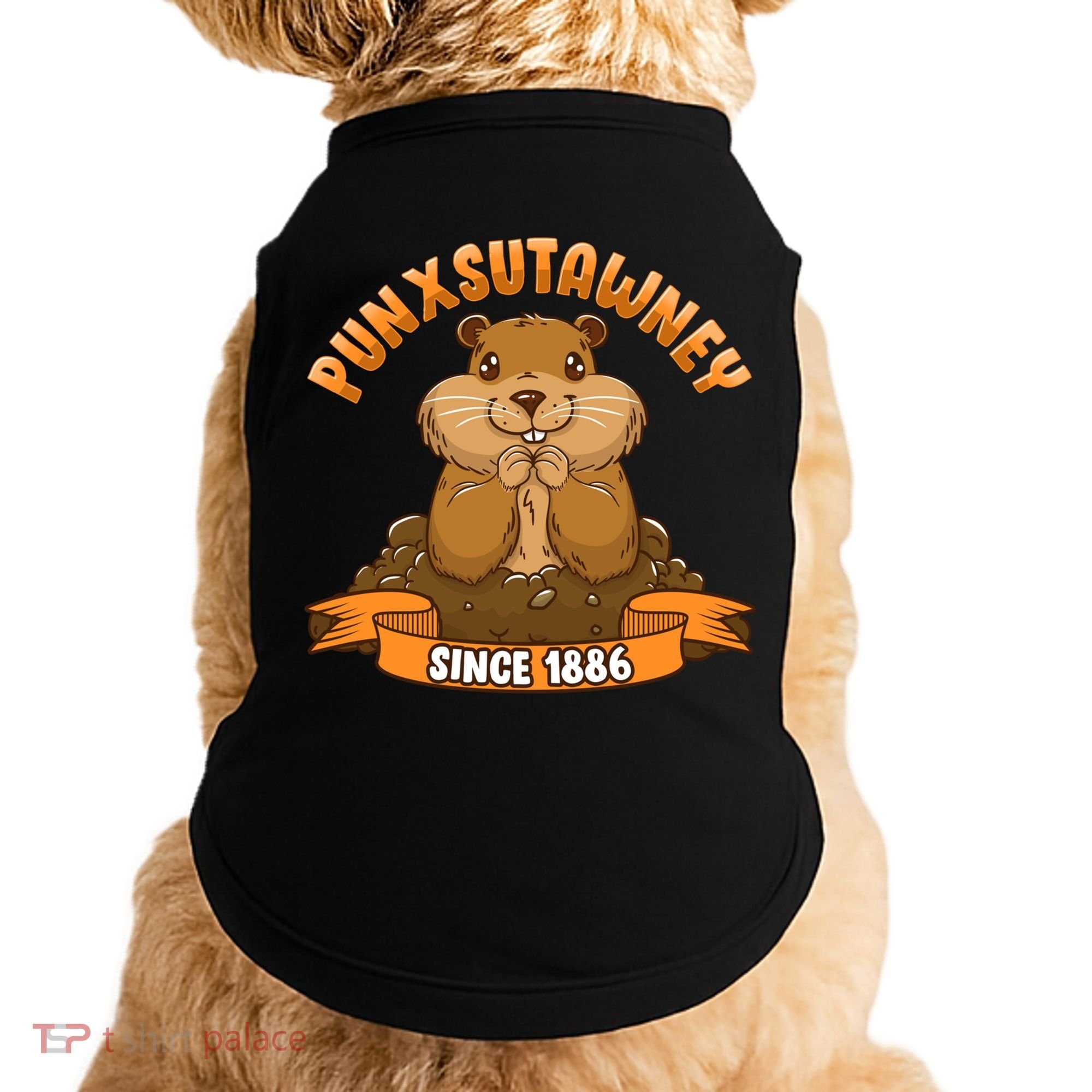 Funny Groundhog Day Phil Cute Ground Hog Punxsutawney Gift Doggie Tank