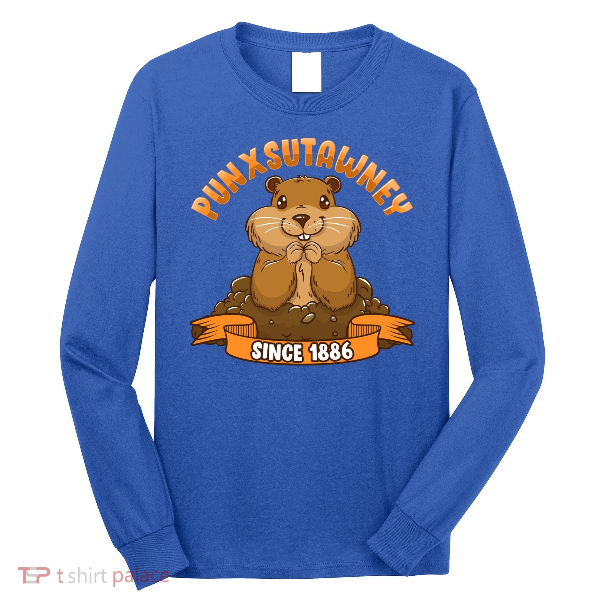 Funny Groundhog Day Phil Cute Ground Hog Punxsutawney Gift Long Sleeve Shirt