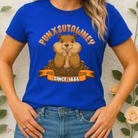 Funny Groundhog Day Phil Cute Ground Hog Punxsutawney Gift Women's T-Shirt thumb 2