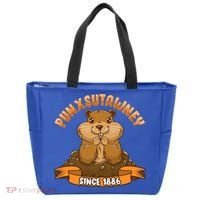 Funny Groundhog Day Phil Cute Ground Hog Punxsutawney Gift Tote Bag thumb 0