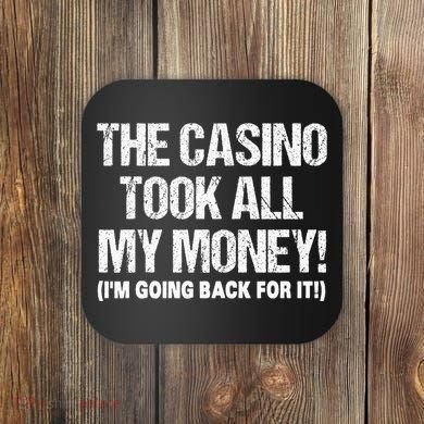Funny Gambling Design Poker Lovers Gamblers Coaster