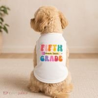 Fifth Grade Dreamteam 5th Grade Back To School Doggie Tank thumb 2