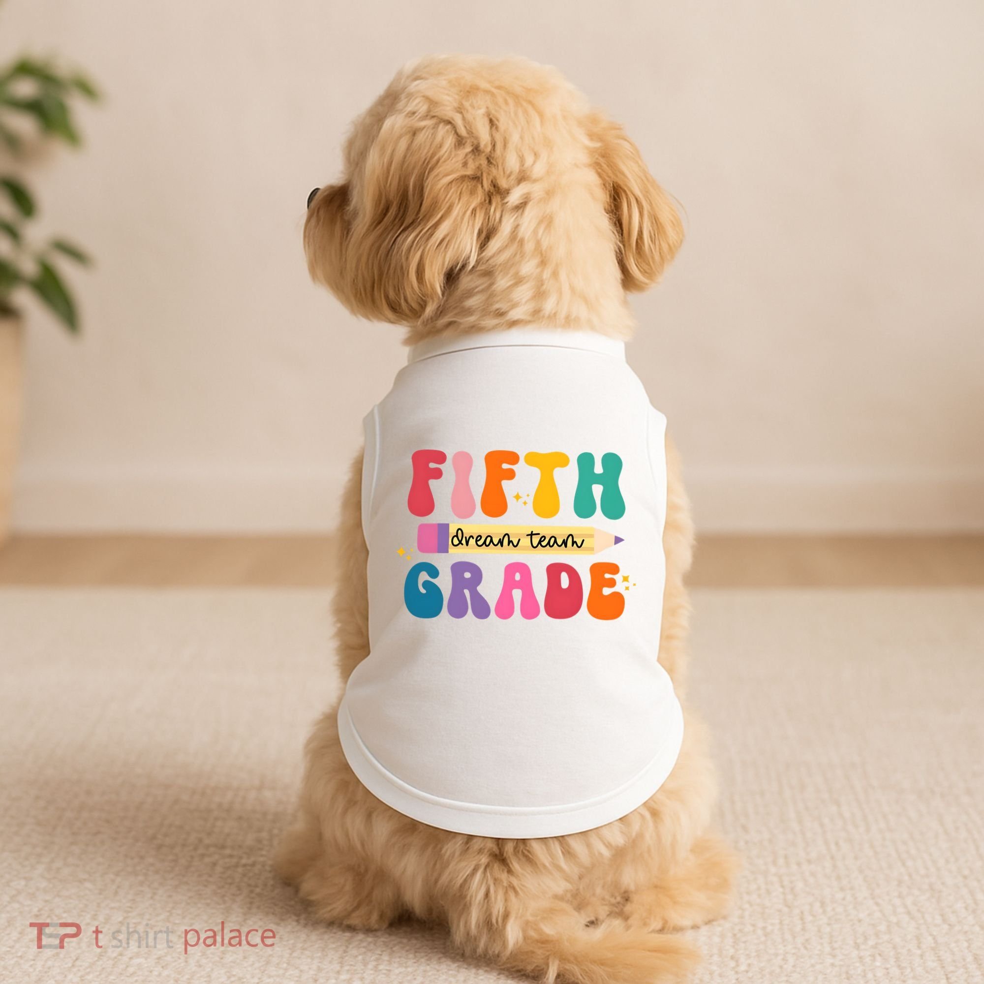 Fifth Grade Dreamteam 5th Grade Back To School Doggie Tank