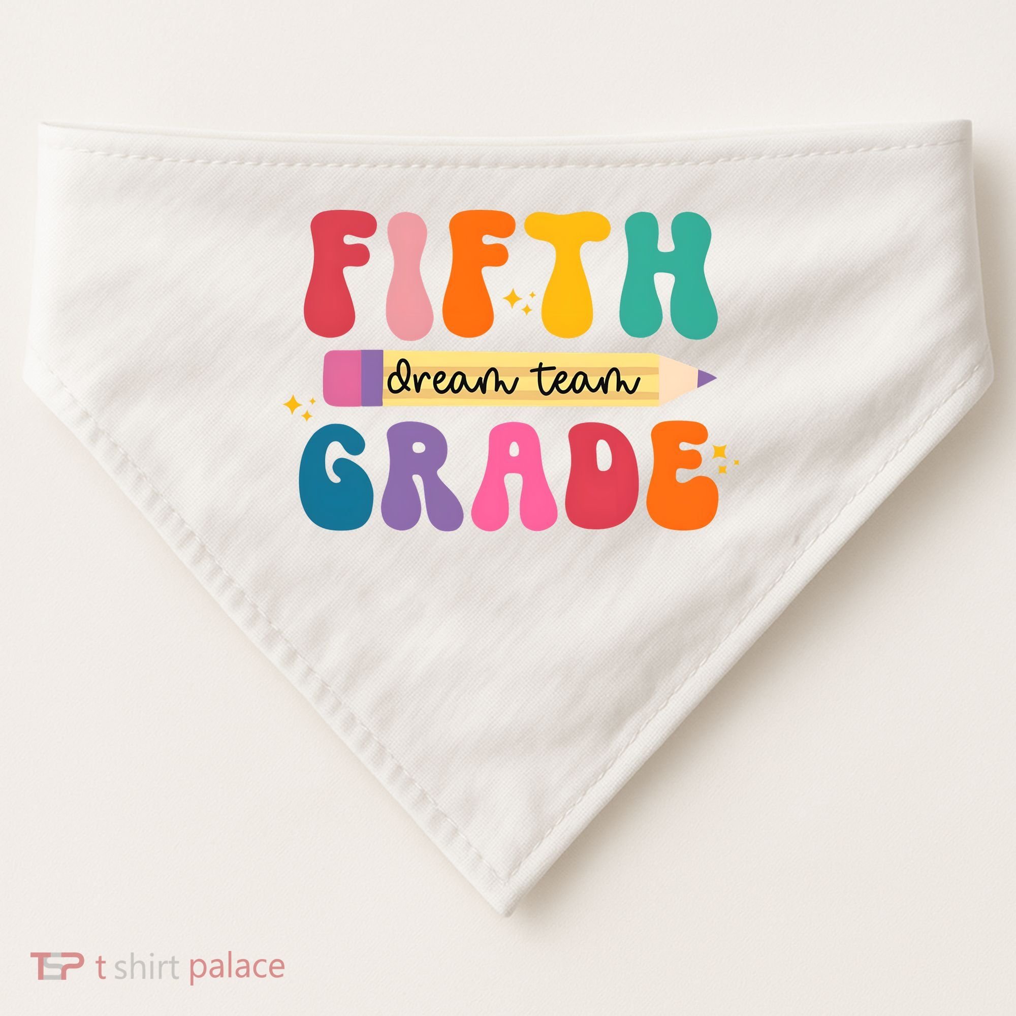 Fifth Grade Dreamteam 5th Grade Back To School USA-Made Doggie Bandana