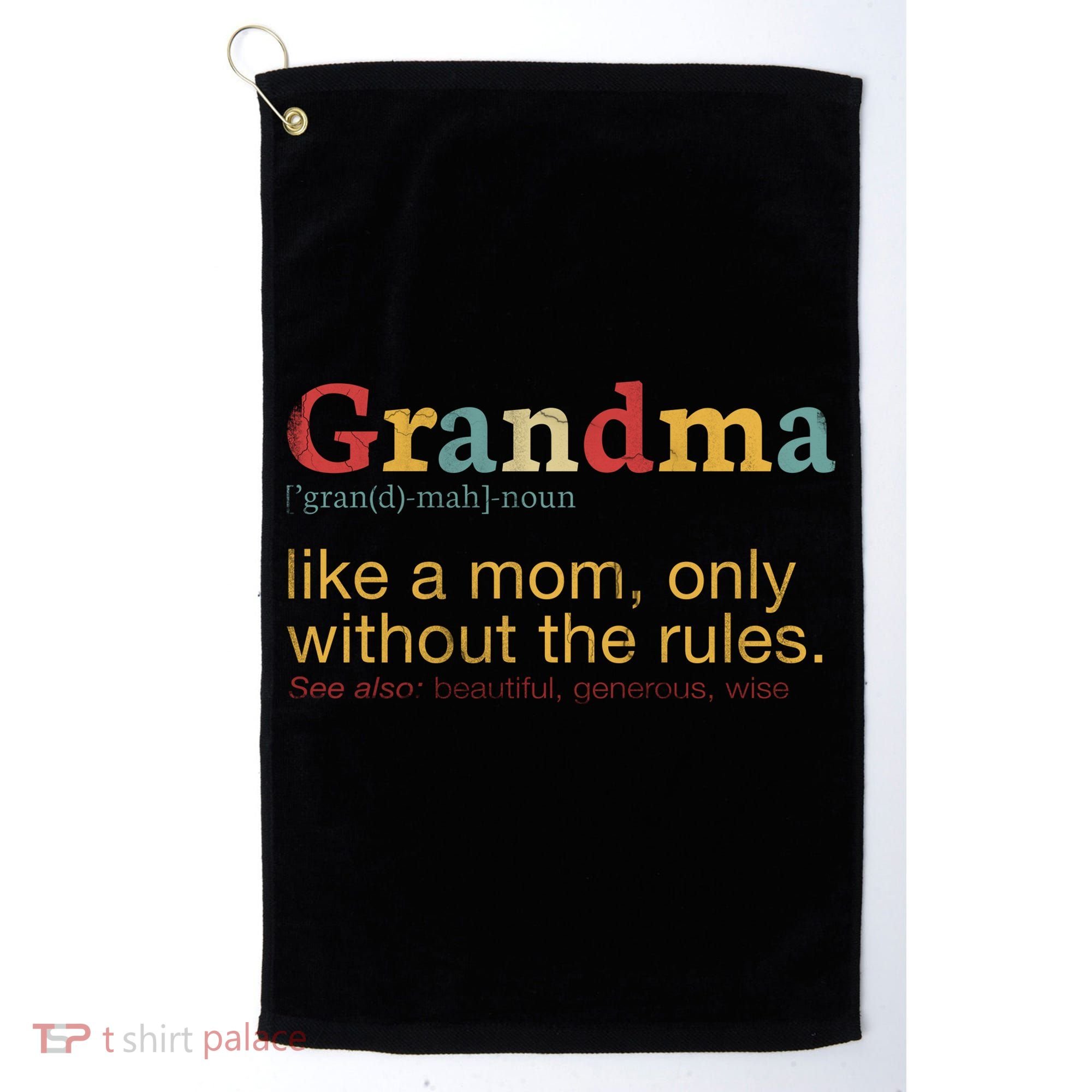 Funny Grandma Defination Golf Towel