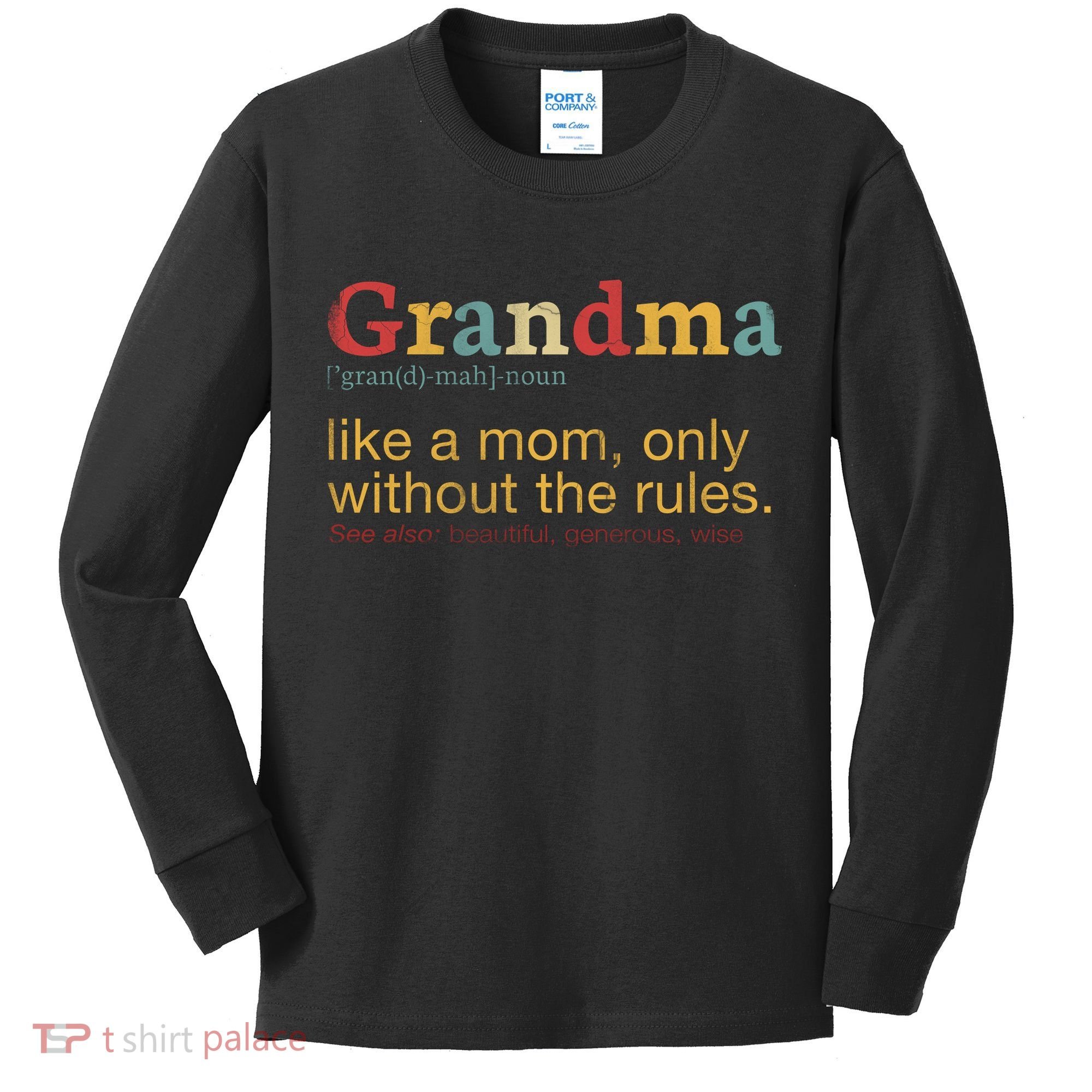 Funny Grandma Defination Kids Long Sleeve Shirt