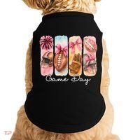 Football Game Day Fall Vibes Cute Autumn Doggie Tank thumb 0