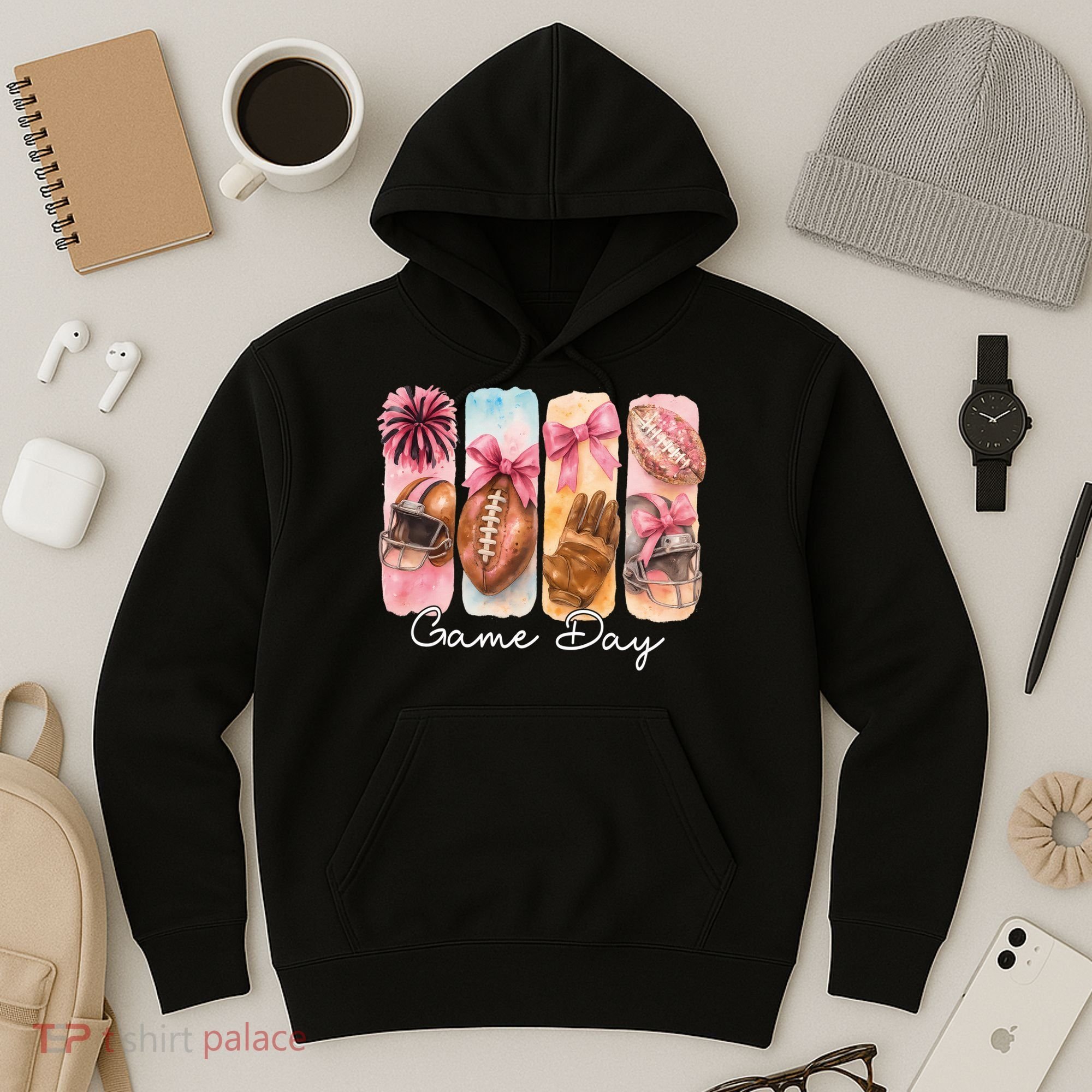 Football Game Day Fall Vibes Cute Autumn Hoodie