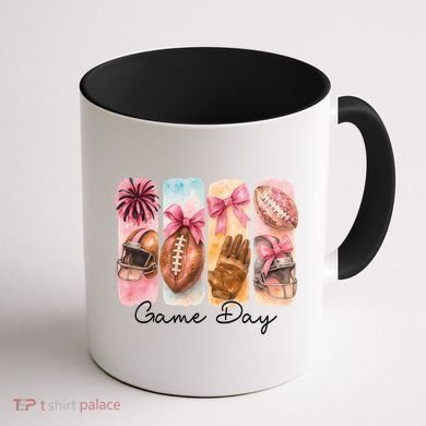 Football Game Day Fall Vibes Cute Autumn Coffee Mug back
