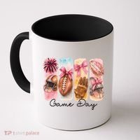Football Game Day Fall Vibes Cute Autumn Coffee Mug thumb 0