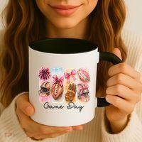 Football Game Day Fall Vibes Cute Autumn Coffee Mug thumb 3
