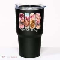 Football Game Day Fall Vibes Cute Autumn Tumbler thumb 0