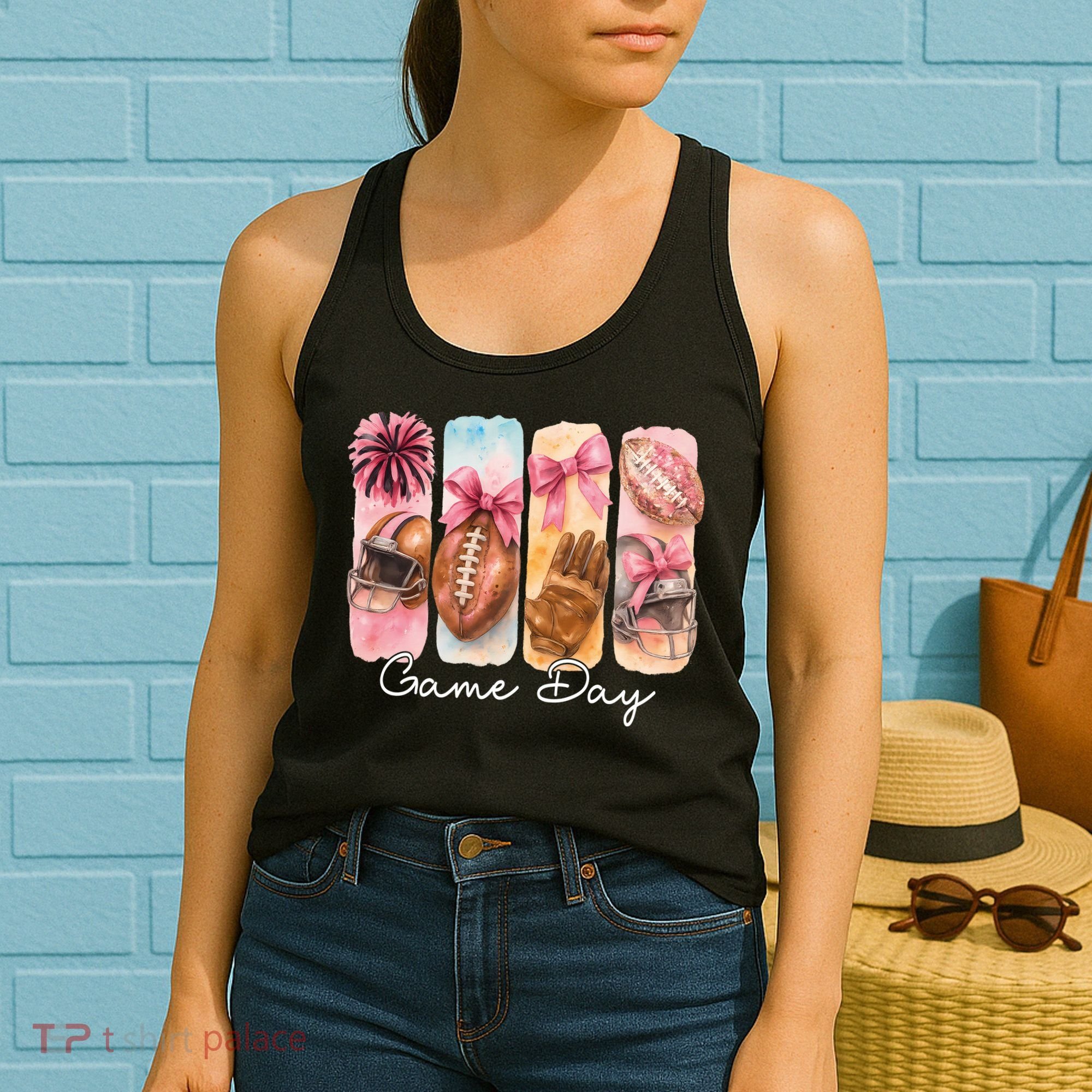 Football Game Day Fall Vibes Cute Autumn Women's Tank Top