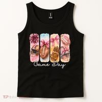Football Game Day Fall Vibes Cute Autumn Tank Top thumb 2