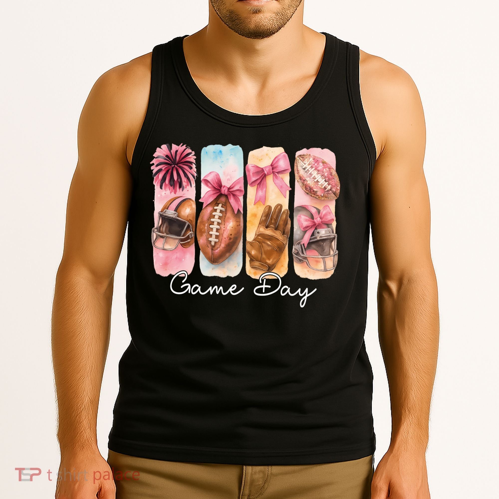 Football Game Day Fall Vibes Cute Autumn Tank Top