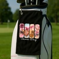 Football Game Day Fall Vibes Cute Autumn Golf Towel thumb 2