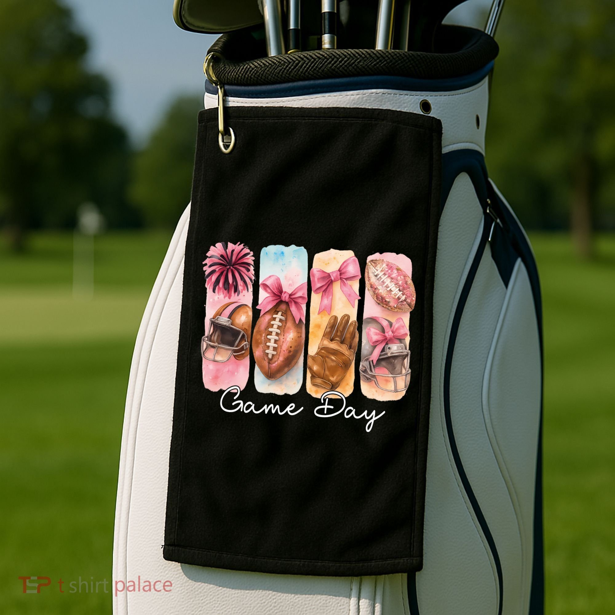 Football Game Day Fall Vibes Cute Autumn Golf Towel