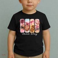 Football Game Day Fall Vibes Cute Autumn Toddler T-Shirt thumb 2