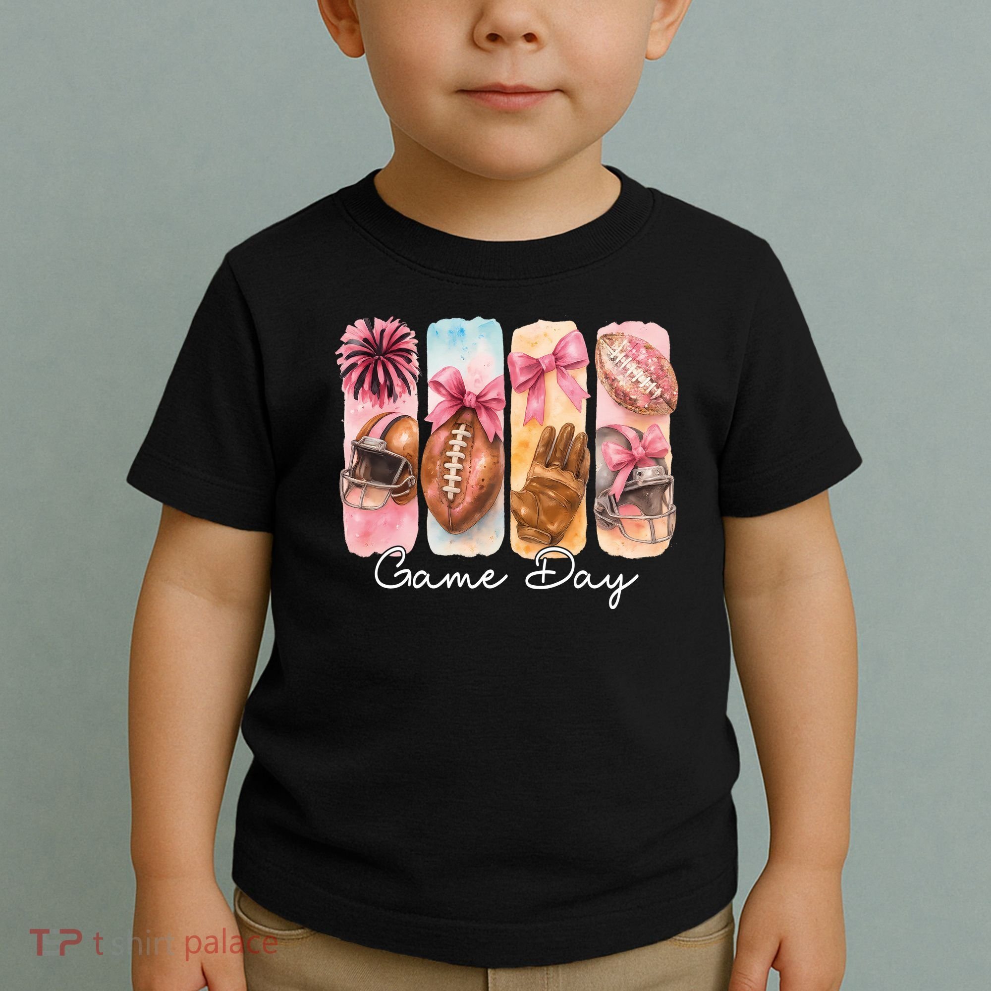 Football Game Day Fall Vibes Cute Autumn Toddler T-Shirt