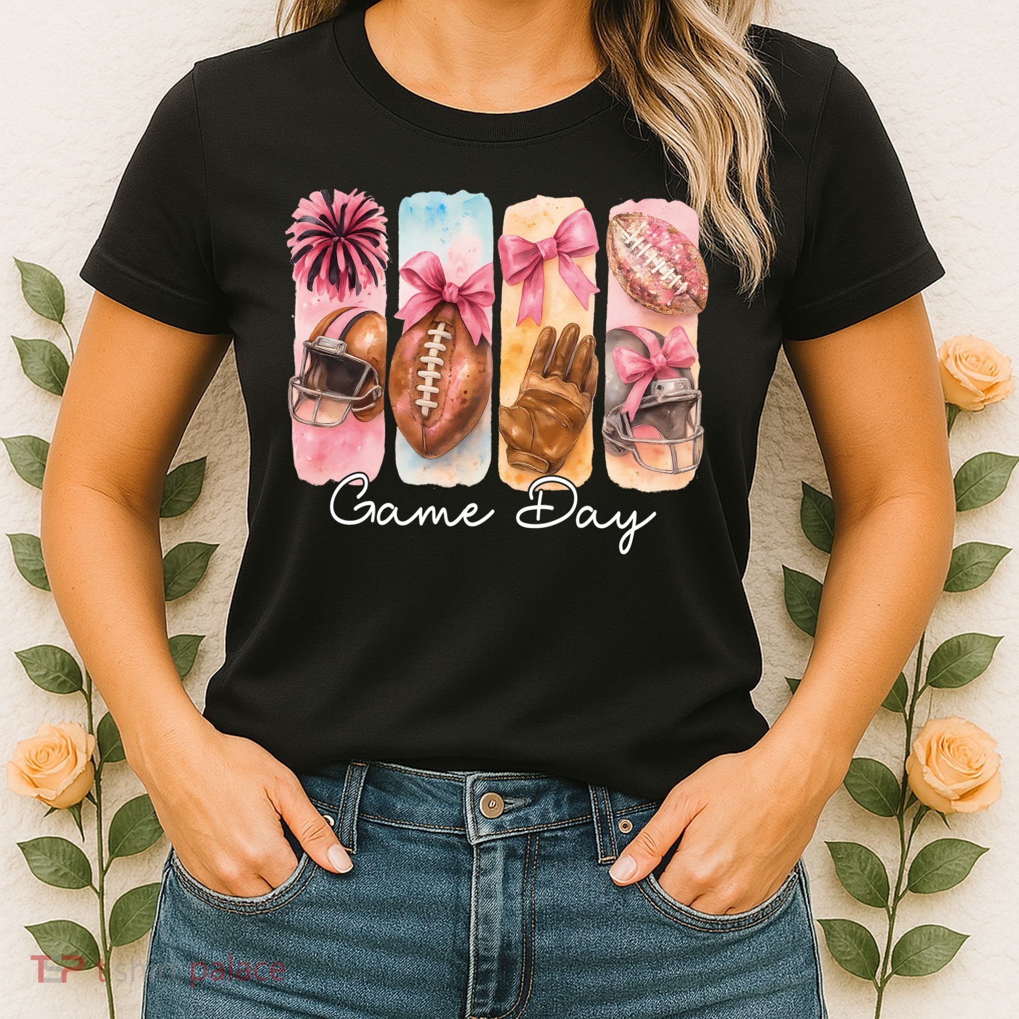 Football Game Day Fall Vibes Cute Autumn Women's T-Shirt