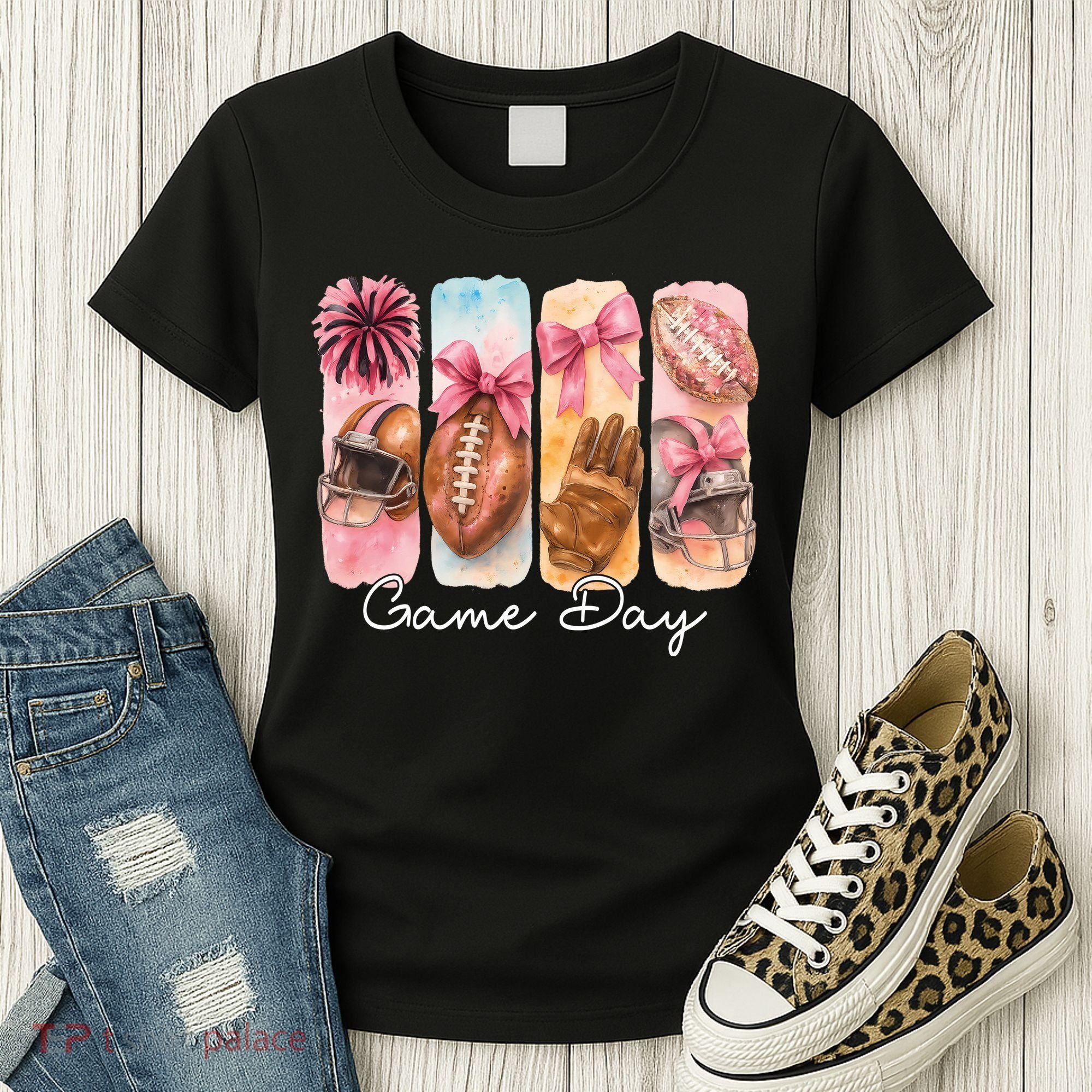 Football Game Day Fall Vibes Cute Autumn Women's T-Shirt