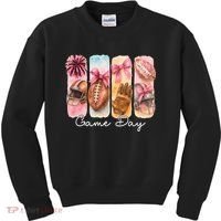 Football Game Day Fall Vibes Cute Autumn Kids Sweatshirt thumb 0